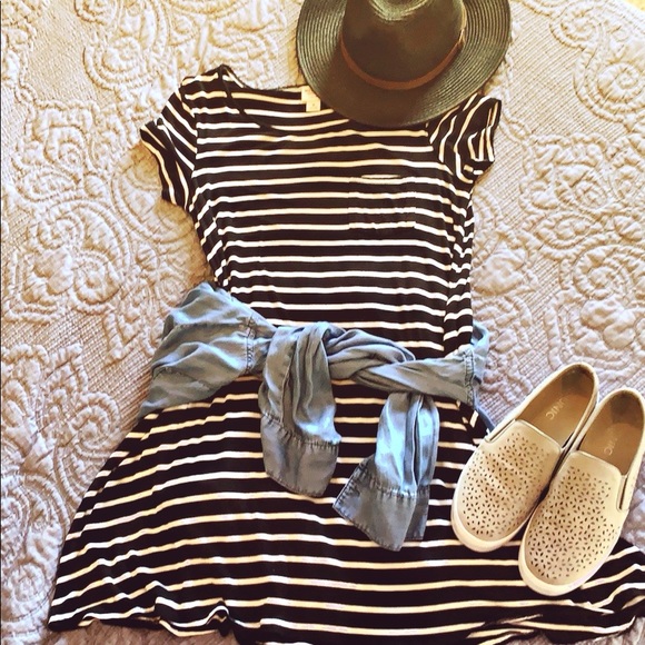 Mossimo Supply Co. Dresses & Skirts - Black and white stripe swing dress